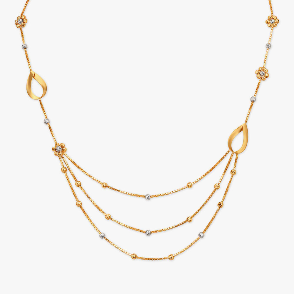 Multi layered gold necklaces discount