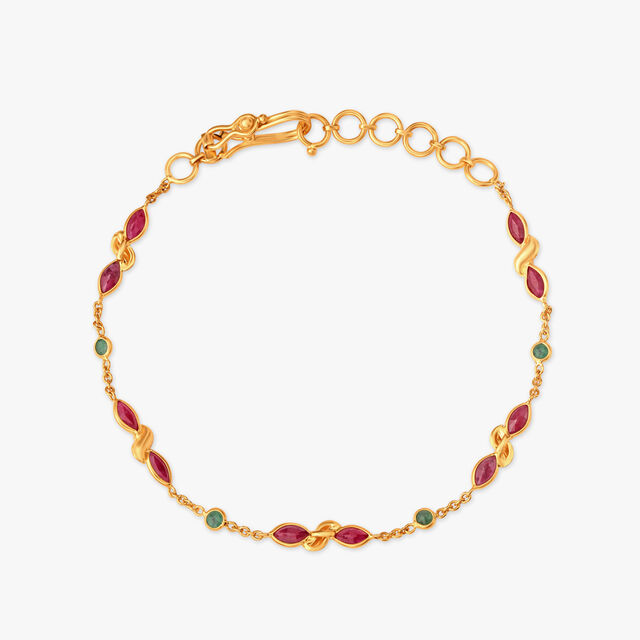 Delicate Ruby and Emerald Bracelet,,hi-res