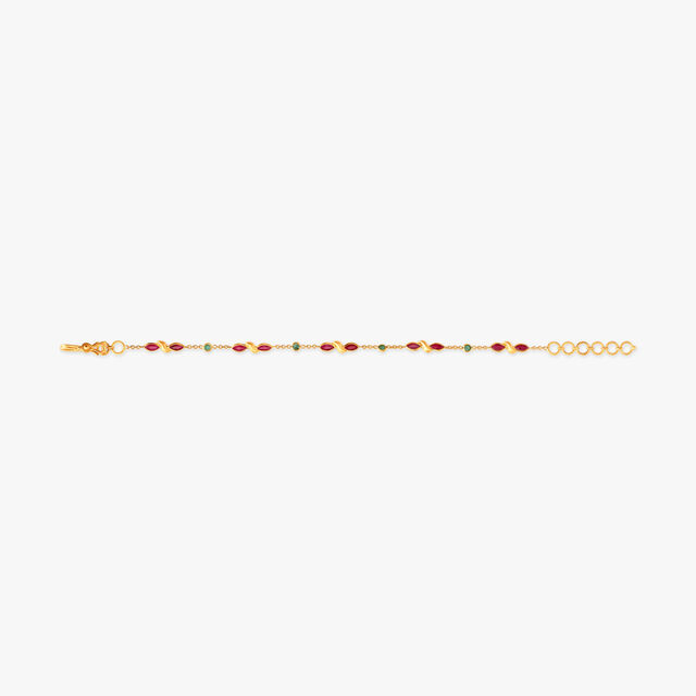 Delicate Ruby and Emerald Bracelet,,hi-res
