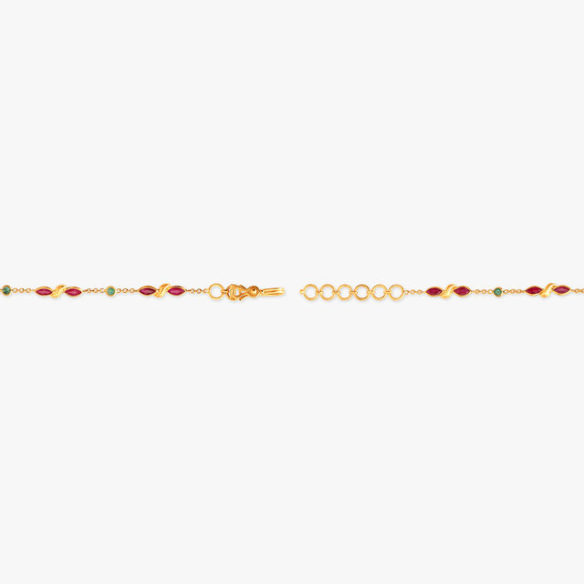 Delicate Ruby and Emerald Bracelet,,hi-res