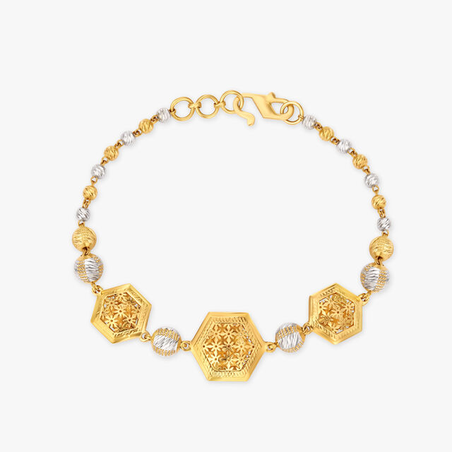 Sculpted Gold Charm Bracelet 2