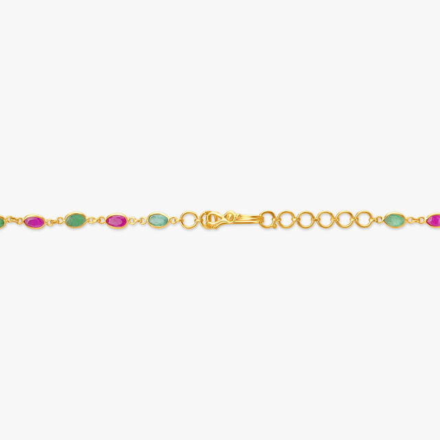 Dazzling Ruby and Emerald Link Chain,,hi-res