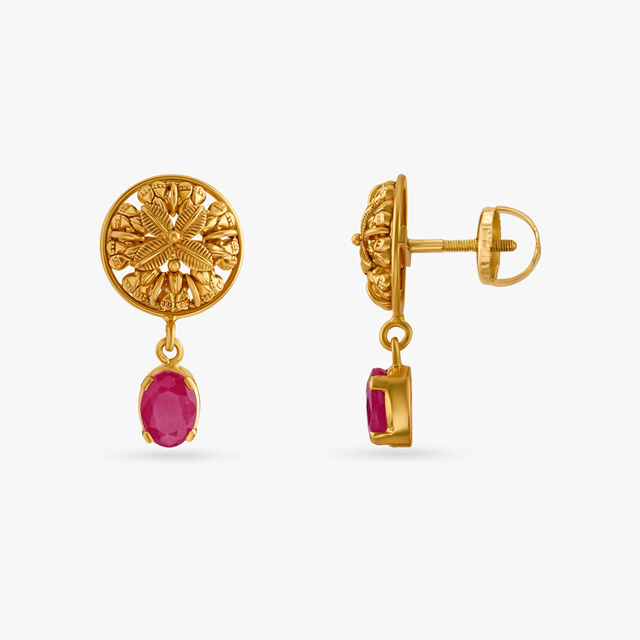 Glinting Ruby Drop Earrings 2