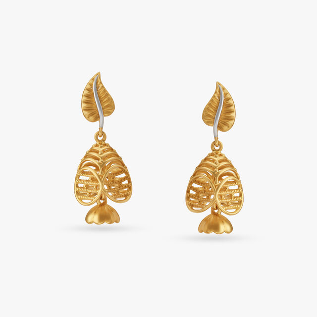 Delicate Leaf Jhumkas 3