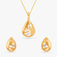 Abstract Pendant and Earrings Set 