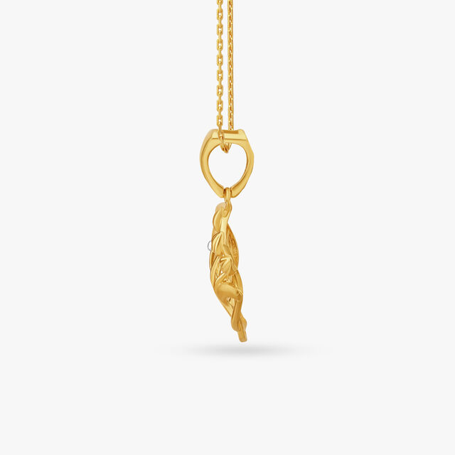 Tanishq Gold Pendant and Earrings Set,,hi-res 5