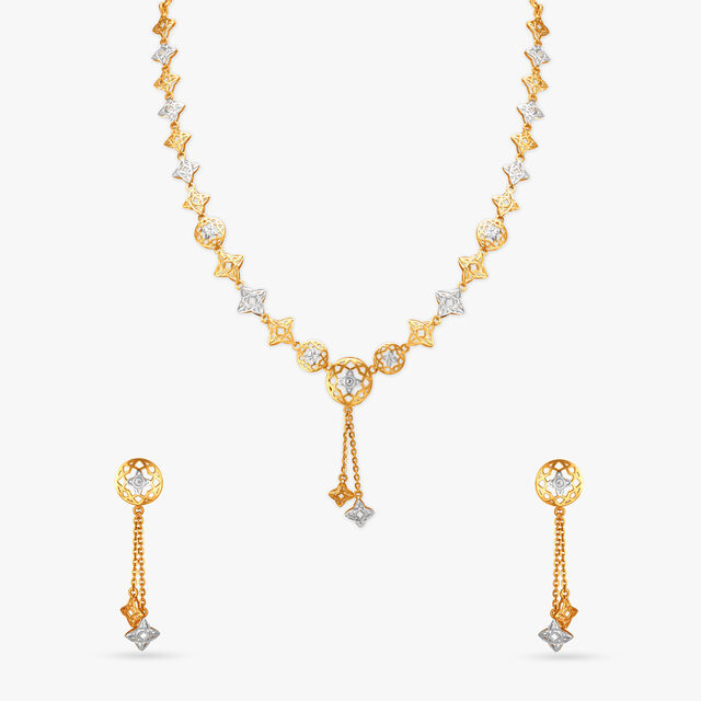 Charming Floral Necklace Set 