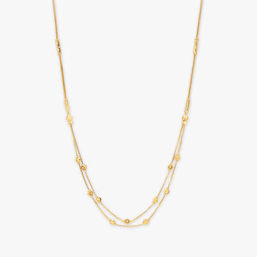 Elegant Double-Strand Gold Necklace