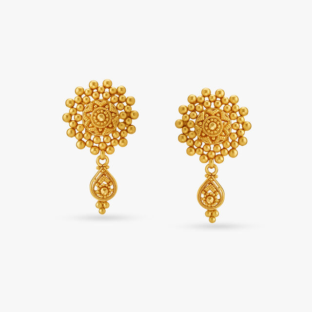 Traditional Floral Drop Earrings,,hi-res 