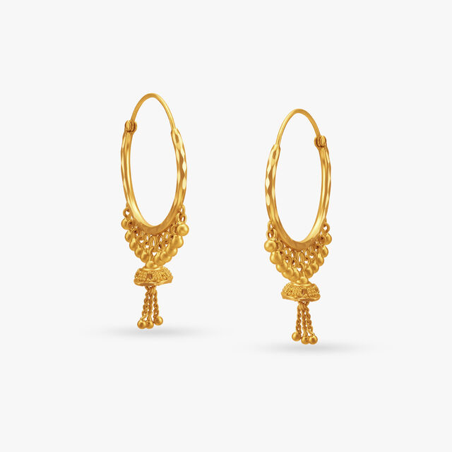 Charming Rajkot Bali Hoop Earrings,,hi-res