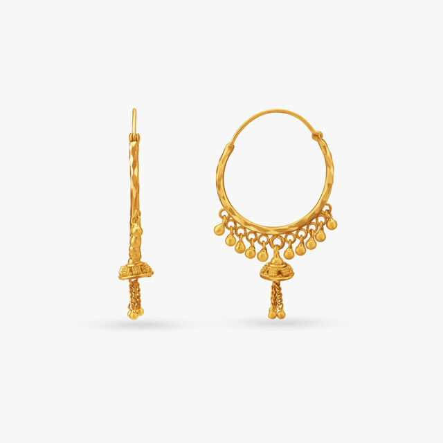 Charming Rajkot Bali Hoop Earrings,,hi-res