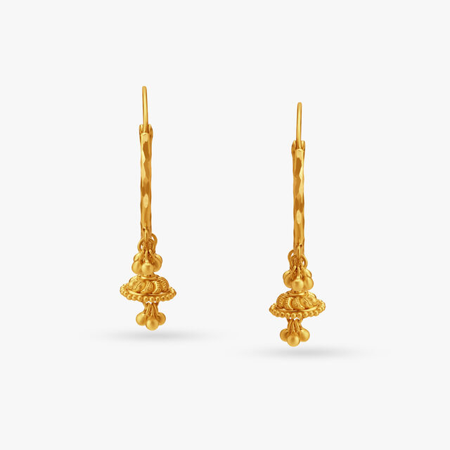 Dainty Rajkot Bali Hoop Earrings,,hi-res