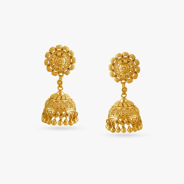 Traditional Floral Jhumkas 3