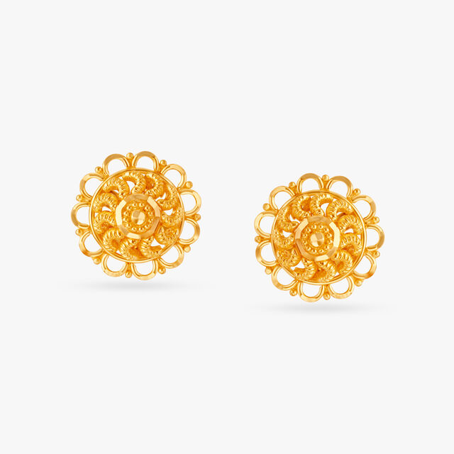 Splendid Floral Stud Earrings 