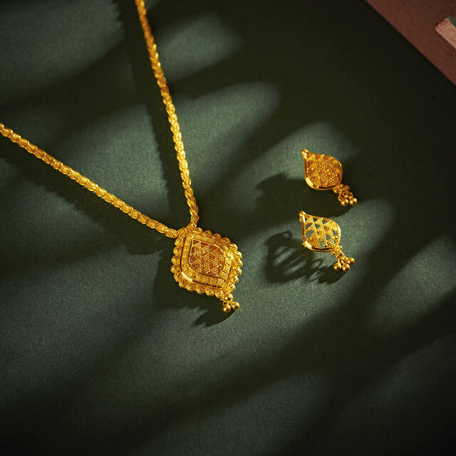 Necklace Set Long Chain Gold Design With Weight Long Necklace Sets