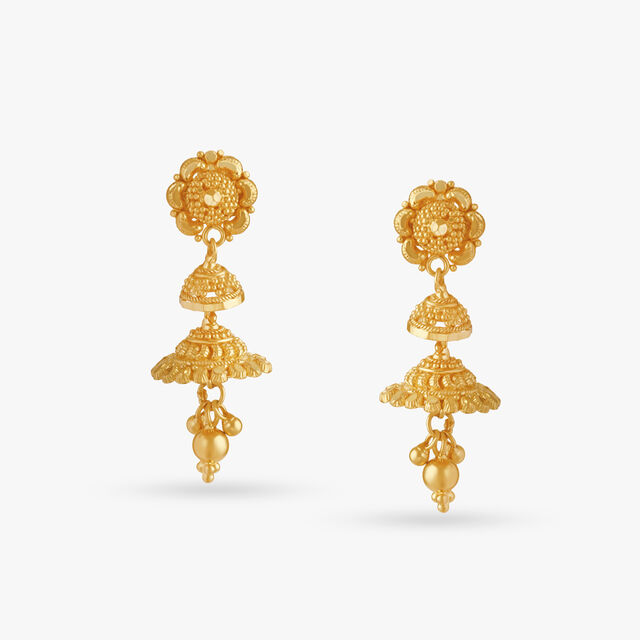Floral Gleam Jhumkas 