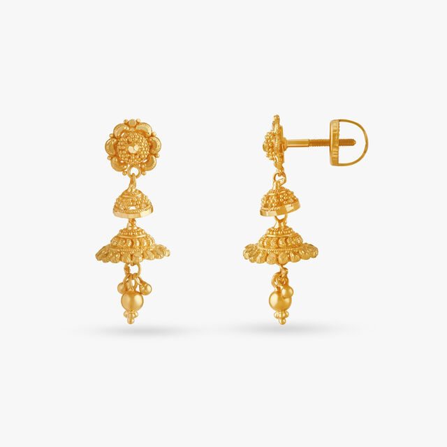 Floral Gleam Jhumkas 2