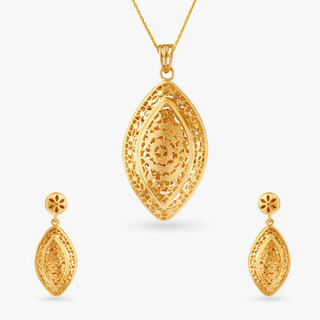 Radiant Elegance Pendant and Earrings Set