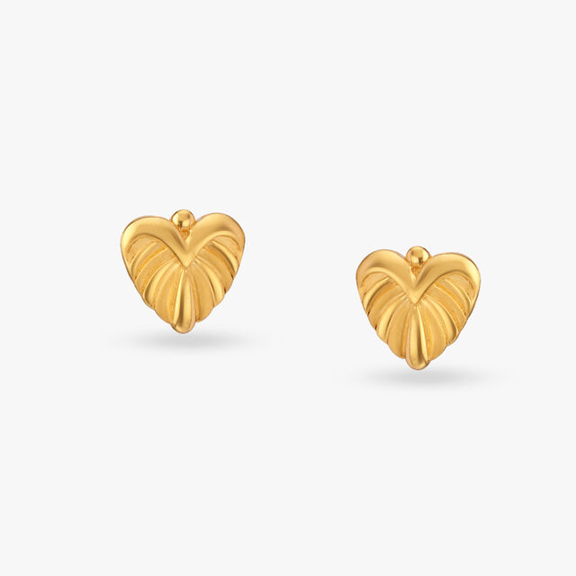 Flawless Gold Stud Earrings 