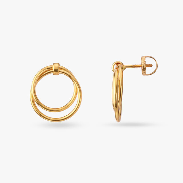 Classic Loop Gold Earrings 2