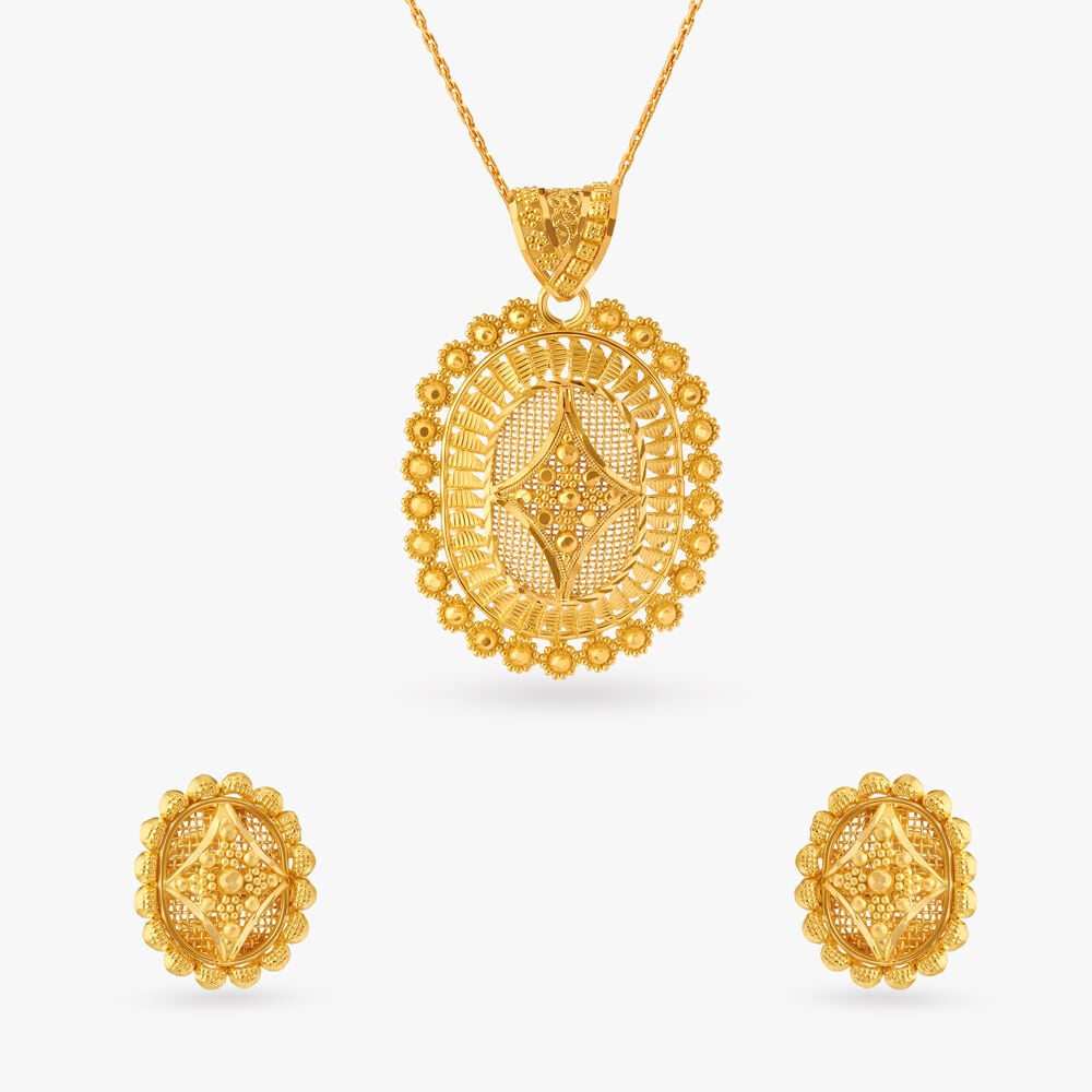 Buy Pendant Earrings Set Online at Best Price Tanishq USA
