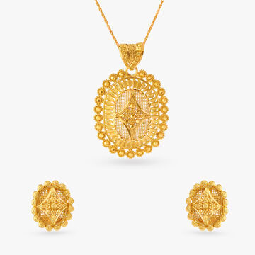 Joyful Elegance Pendant and Earrings Set