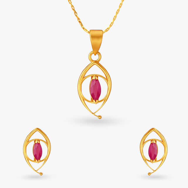 Cascading Pendant and Earrings Set 