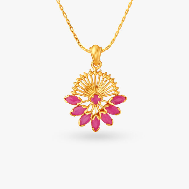 Crimson Pendant and Earrings Set 2