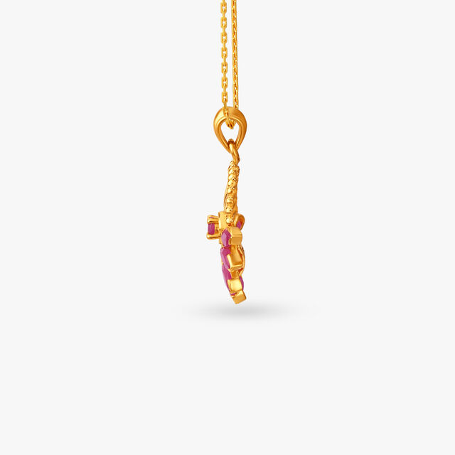 Crimson Pendant and Earrings Set 3