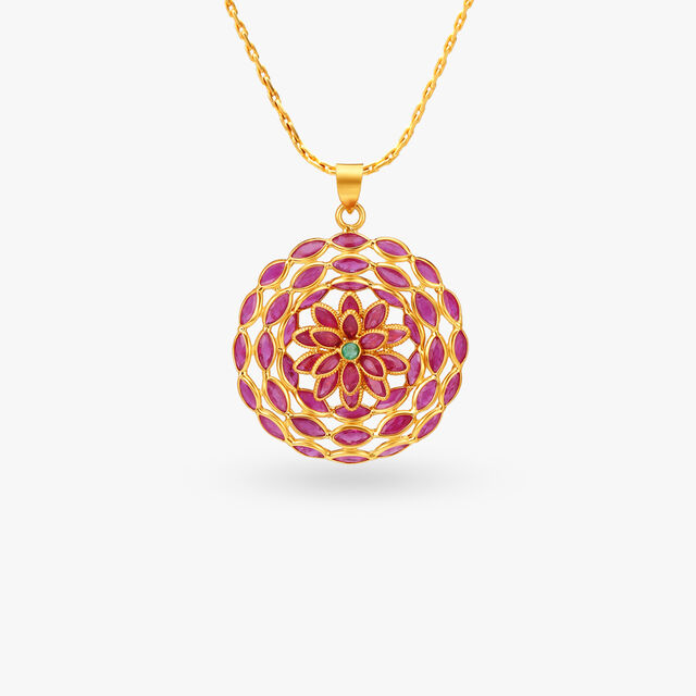 Floral Pendant and Earrings Set 2