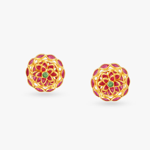 Floral Pendant and Earrings Set 4