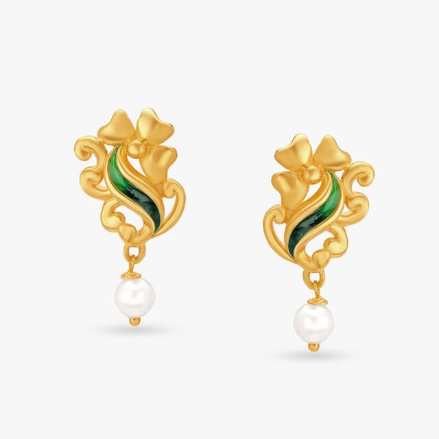 Floral Pearl Embrace Studs,,hi-res 