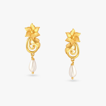 Luminous Grace Floral Drop Earrings