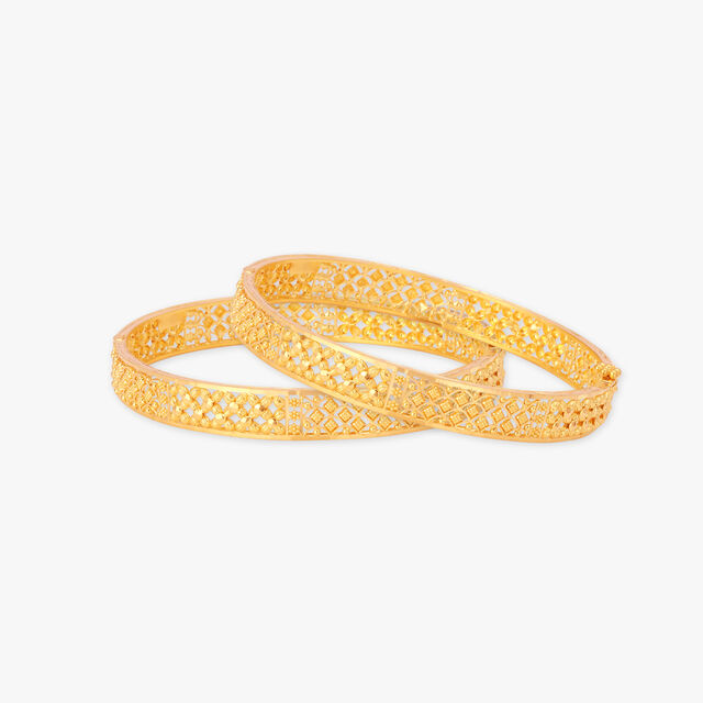 Lattice-Inspired Gold Bangles