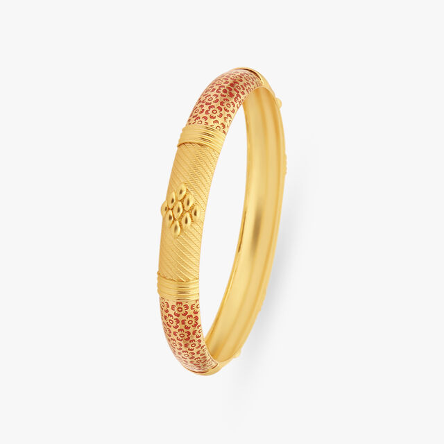 Vintage Artisan Gold Bangle