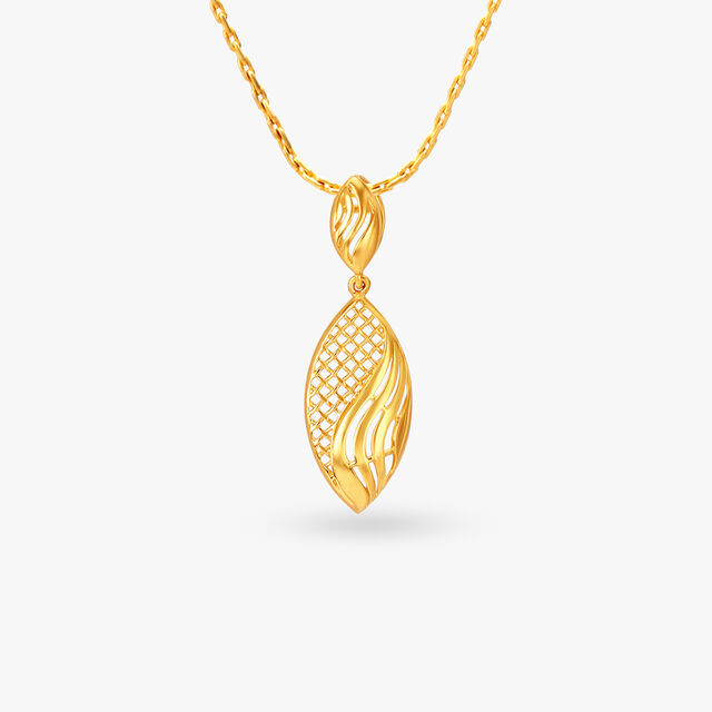 Rhapsodic Gold Pendant and Earrings Set 2