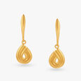 Spiral Teardrop Gold Earrings 