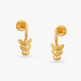 Winged Dangler Hoop Earrings 