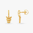 Winged Dangler Hoop Earrings 2