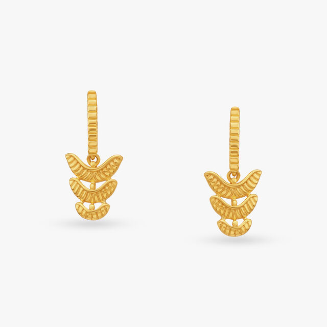 Winged Dangler Hoop Earrings 3