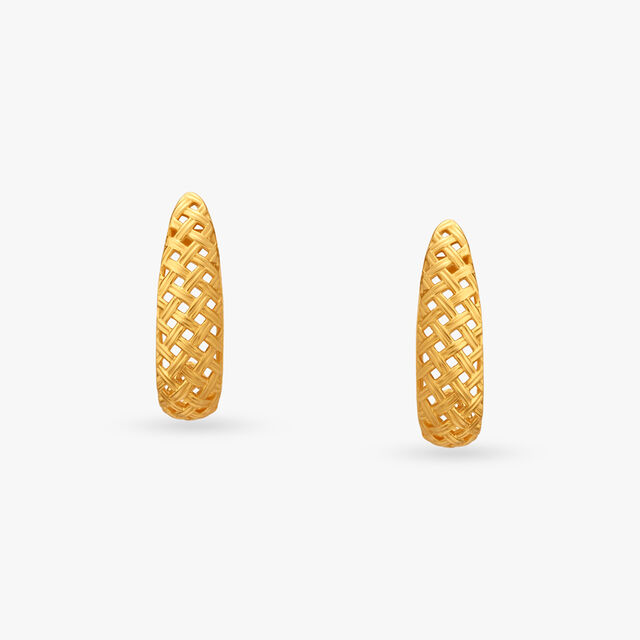 Criss Cross Style Hoop Earrings