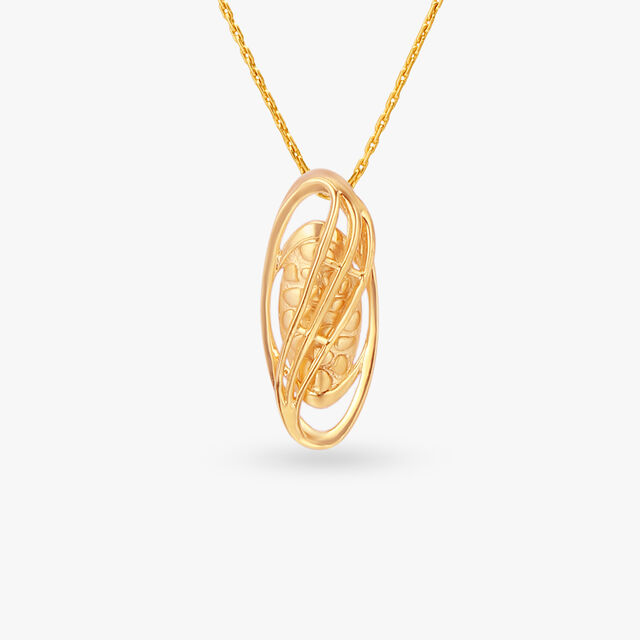 Fluidic Gold Pendant 