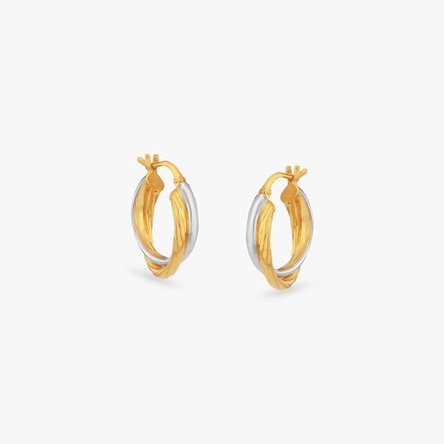 Chic Swirl gold Hoop Earrings