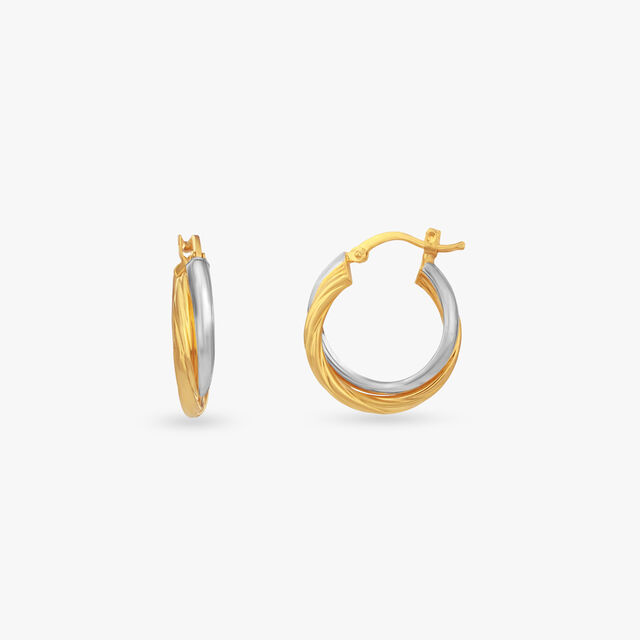 Chic Swirl gold Hoop Earrings