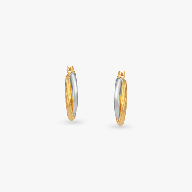 Chic Swirl gold Hoop Earrings
