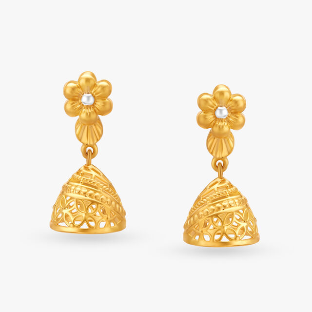 Blooming Elegance Jhumka,,hi-res 2