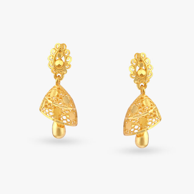 Traditional Jhumkas with Hanging Bells 