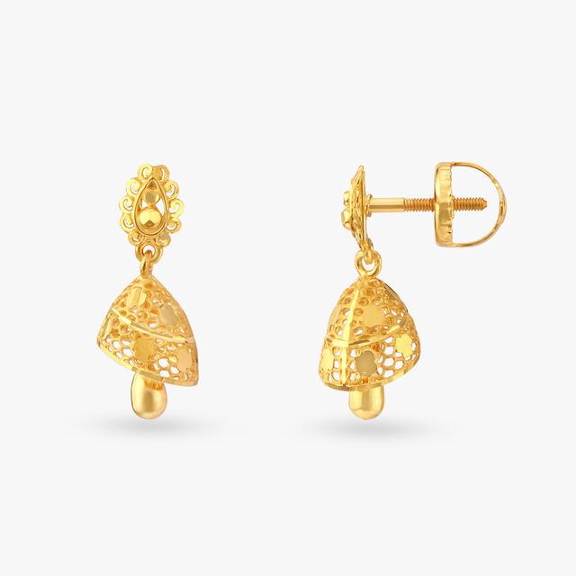 Traditional Jhumkas with Hanging Bells 2