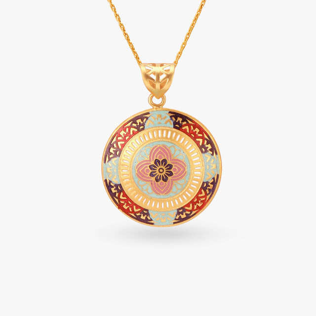 Mosaic Gold Pendant 
