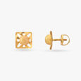Lustrous Gold Stud Earrings 2